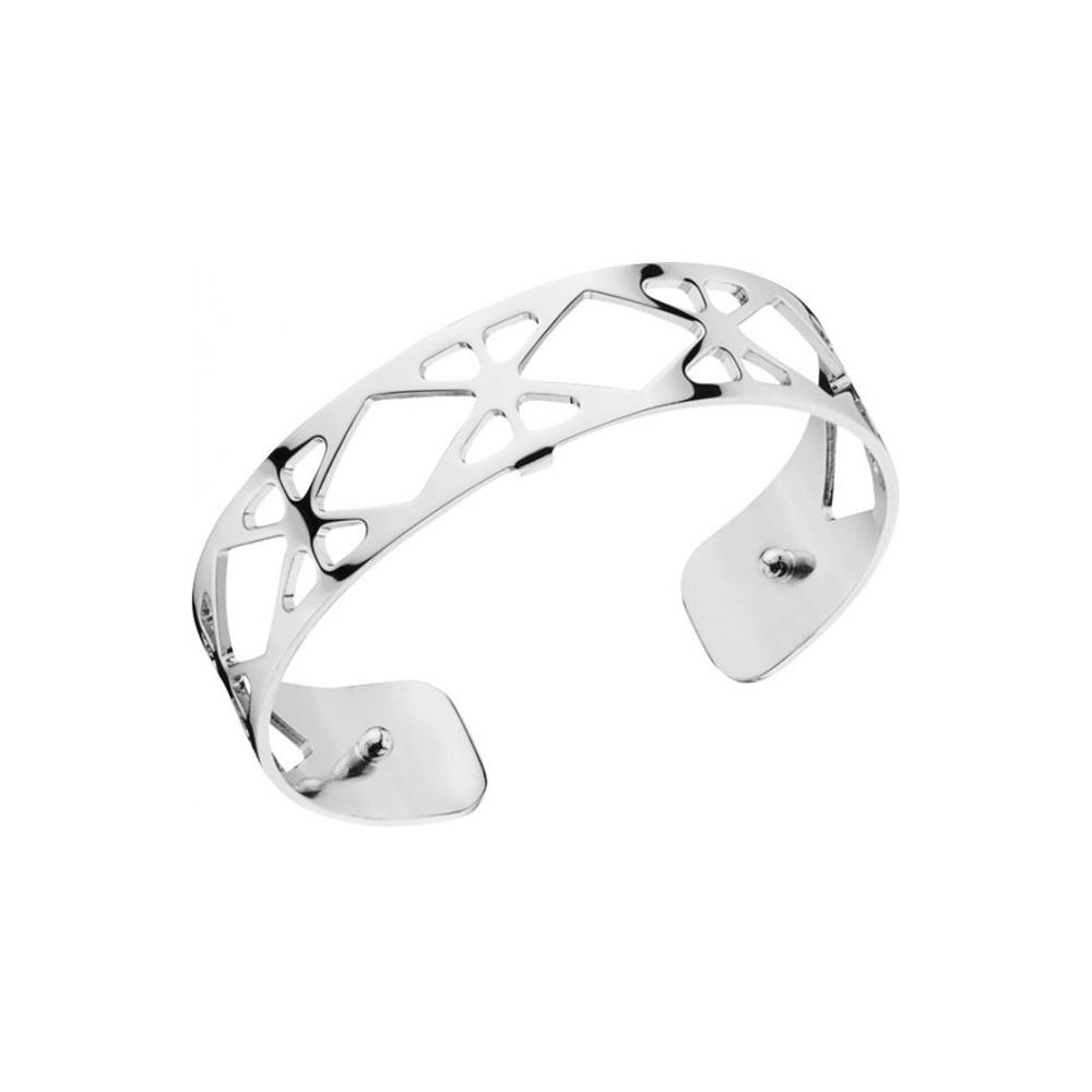 Bracelet manchette Les Georgettes motif résille plaqué Argent small