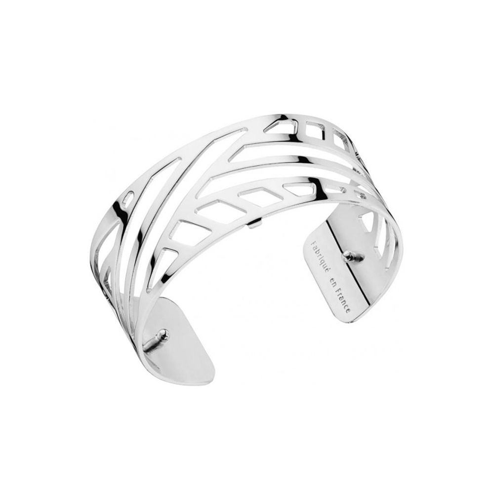 Bracelet manchette femme Les Georgettes motif ruban plaqué Argent medium
