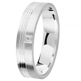 Bague argent diamant - 002739