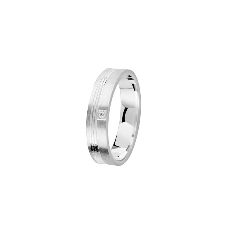 Bague argent diamant - 002739