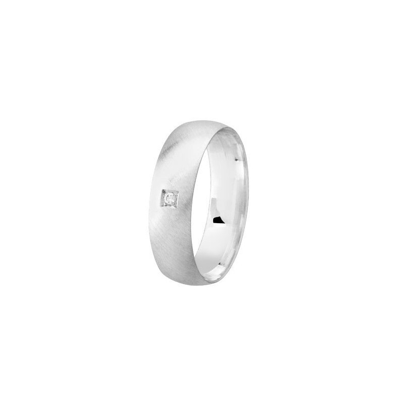 Bague diamant argent - 002740