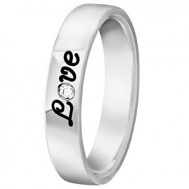 Bague Argent et diamant Love - 002741