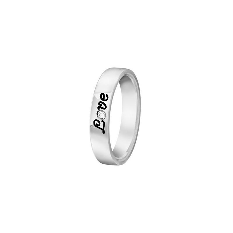 Bague Argent et diamant Love - 002741