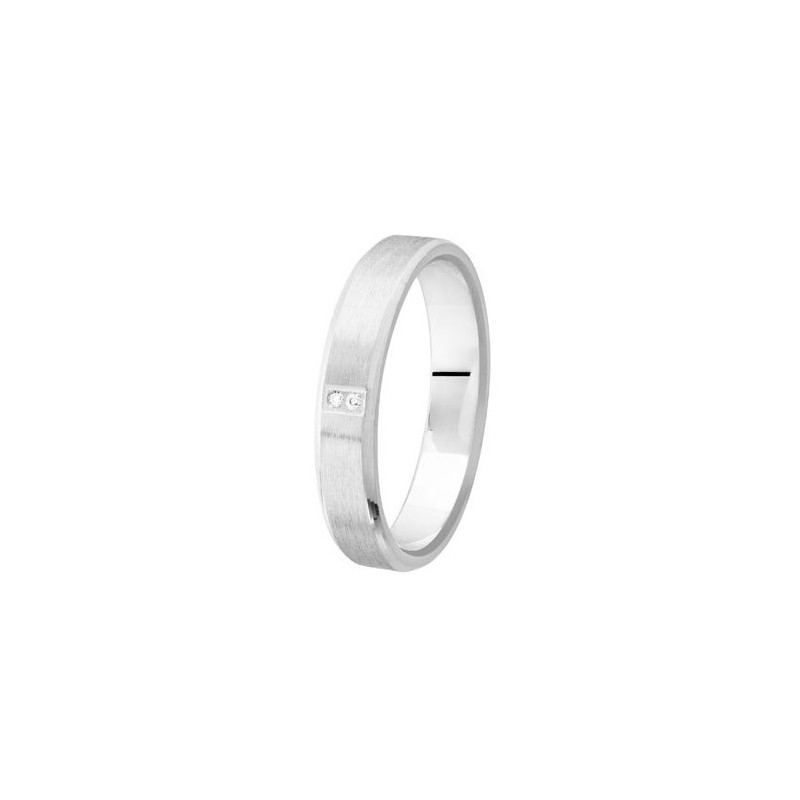 Bague avec diamant en Argent - 002742