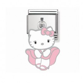 Maillon Nomination Hello Kitty charms robe rose