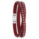 Bracelet cuir cordon rouge - 002869