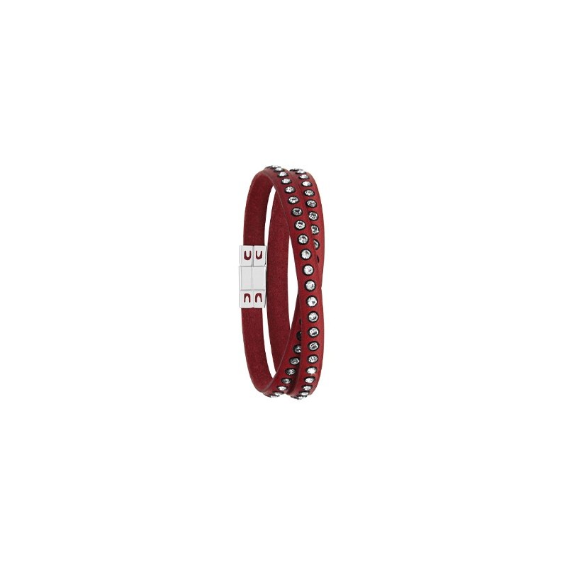 Bracelet cuir cordon rouge - 002869