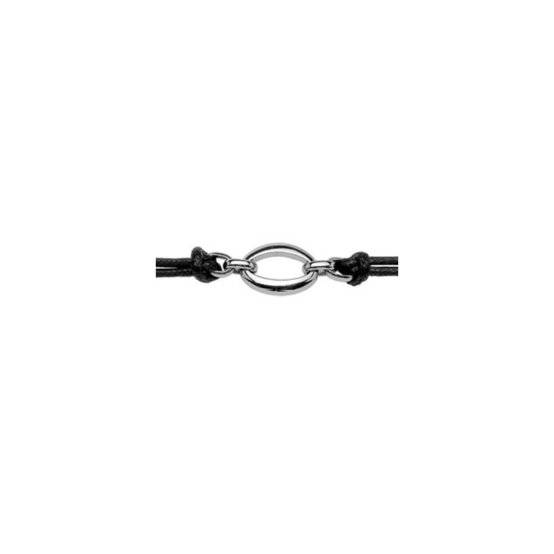 Bracelet acier et cordon- 002870