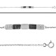 Bracelet noir et blanc Argent 