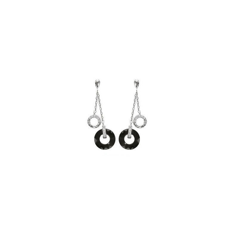 Boucles d'oreilles Argent et céramique
