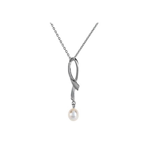 Collier en Argent et perle blanche