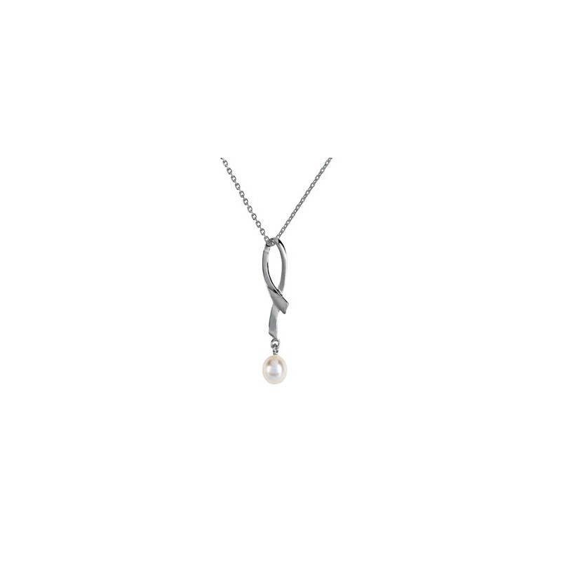 Collier en Argent et perle blanche