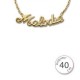 Collier prénom découpé Or jaune 375