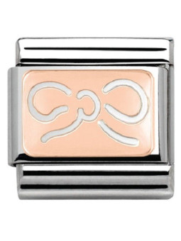 Maillon Nomination noeud Or rose