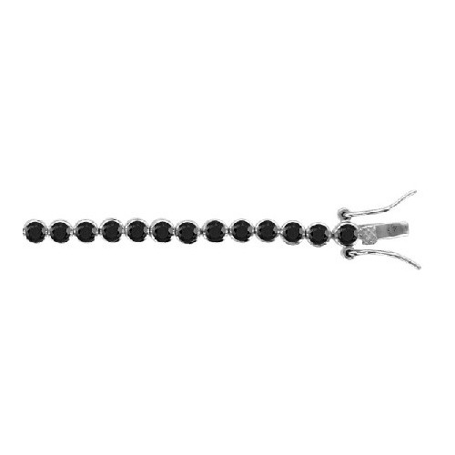 Bracelet Argent pierres noires