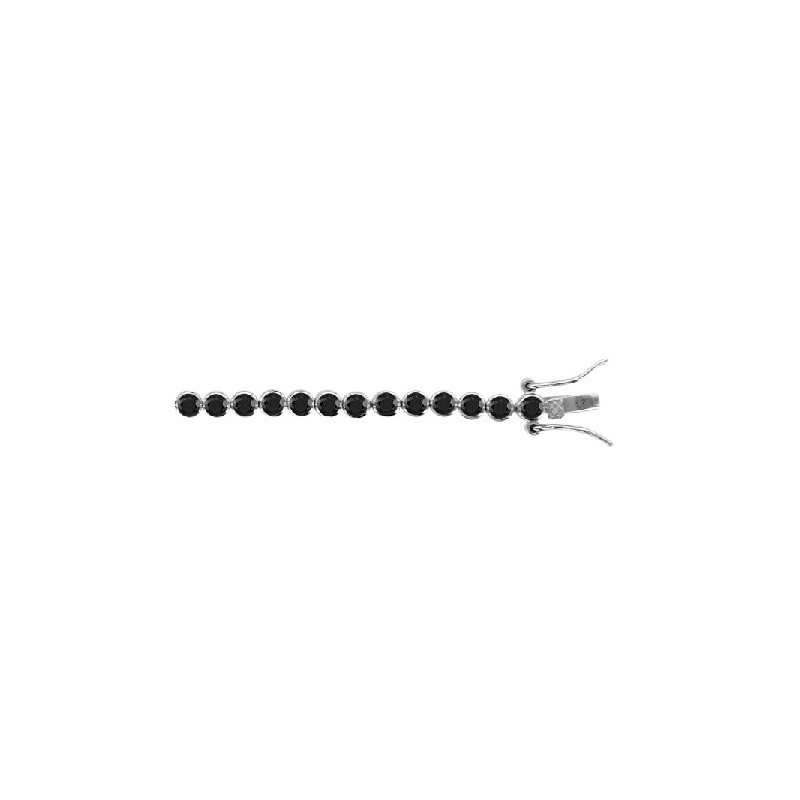 Bracelet Argent pierres noires