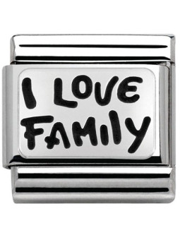 Maillon Nomination classic Argent I love Family