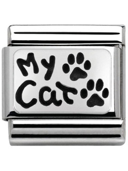 Maillon Nomination classic Argent My Cat