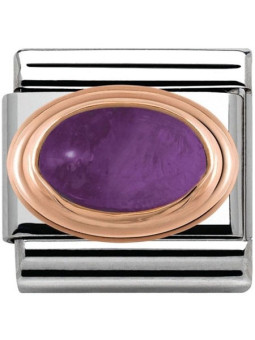 Maillon Nomination classic améthyste Or rose