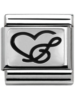 Maillon Nomination classic Argent coeur infini