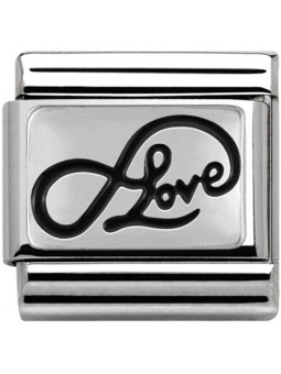 Maillon Nomination classic Argent Love infini