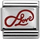 Maillon Nomination classic coeur Argent Love et infini rouge