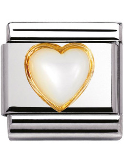 Maillon Nomination classic coeur blanc