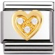 Maillon Nomination classic coeur et pierres