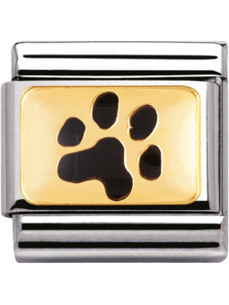 Maillon Nomination classic patte de chien en Or