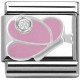 Maillon Nomination classic papillon rose en Argent