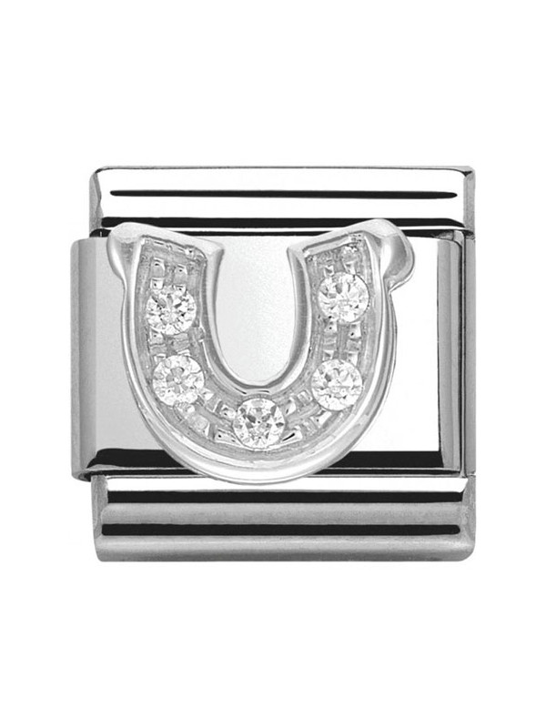 Maillon Nomination classic fer et oxydes en Argent