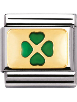 Maillon Nomination classic trèfle vert