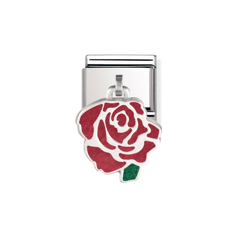 Maillon Nomination classic charms rose rouge