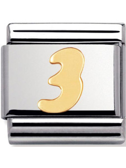 Maillon Nomination classic chiffre 3 en Or