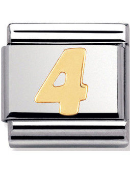 Maillon Nomination classic chiffre 4 en Or