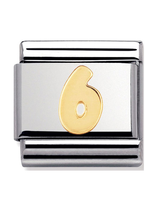Maillon Nomination classic chiffre 6 en Or