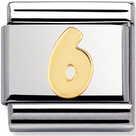 Maillon Nomination classic chiffre 6 en Or
