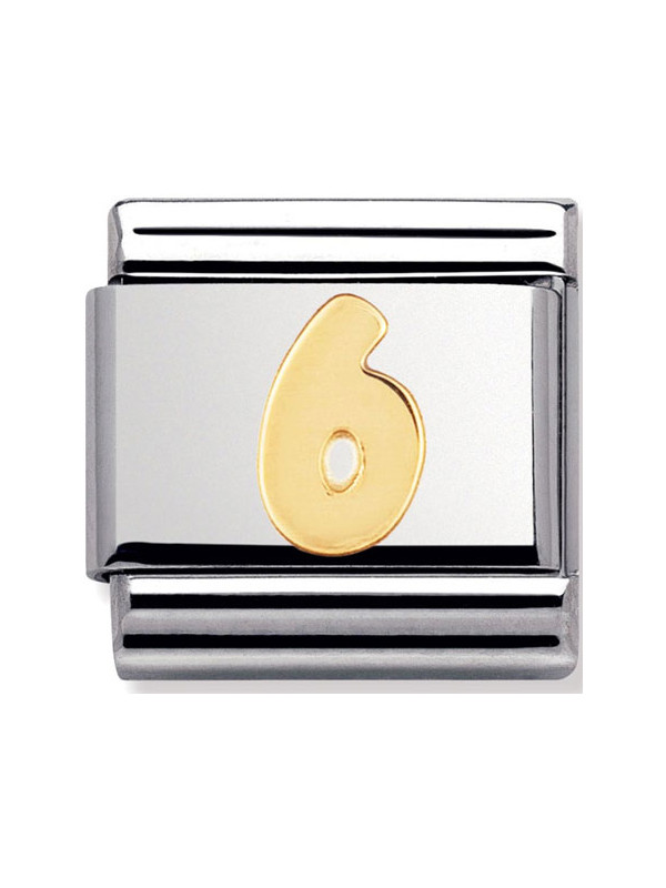 Maillon Nomination classic chiffre 6 en Or