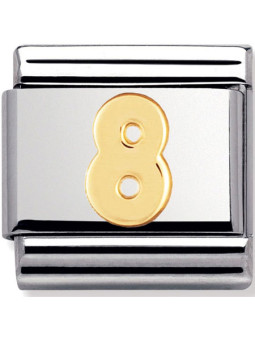 Maillon Nomination classic chiffre 8 en Or