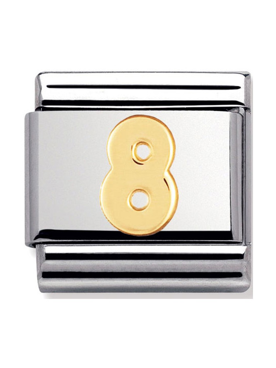 Maillon Nomination classic chiffre 8 en Or