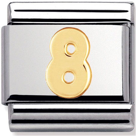Maillon Nomination classic chiffre 8 en Or