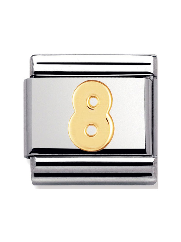Maillon Nomination classic chiffre 8 en Or