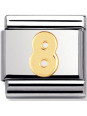 Maillon Nomination classic chiffre 8 en Or