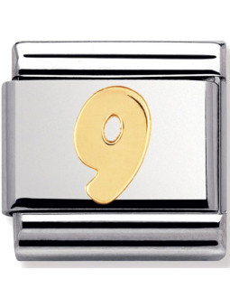 Maillon Nomination classic chiffre 9 en Or