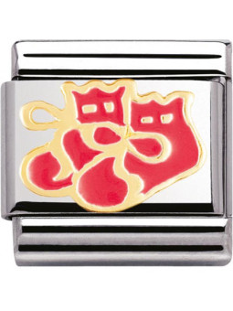 Maillon Nomination classic chaussons rose