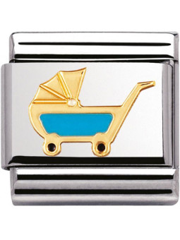 Maillon Nomination classic berceau bleu ciel