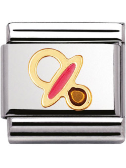 Maillon Nomination classic tétine rose