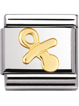 Maillon Nomination classic tétine en Or