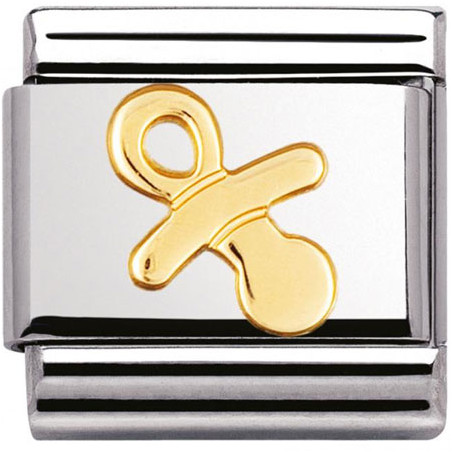 Maillon Nomination classic tétine en Or