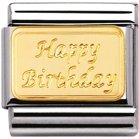 Maillon Nomination classic Happy Birthday